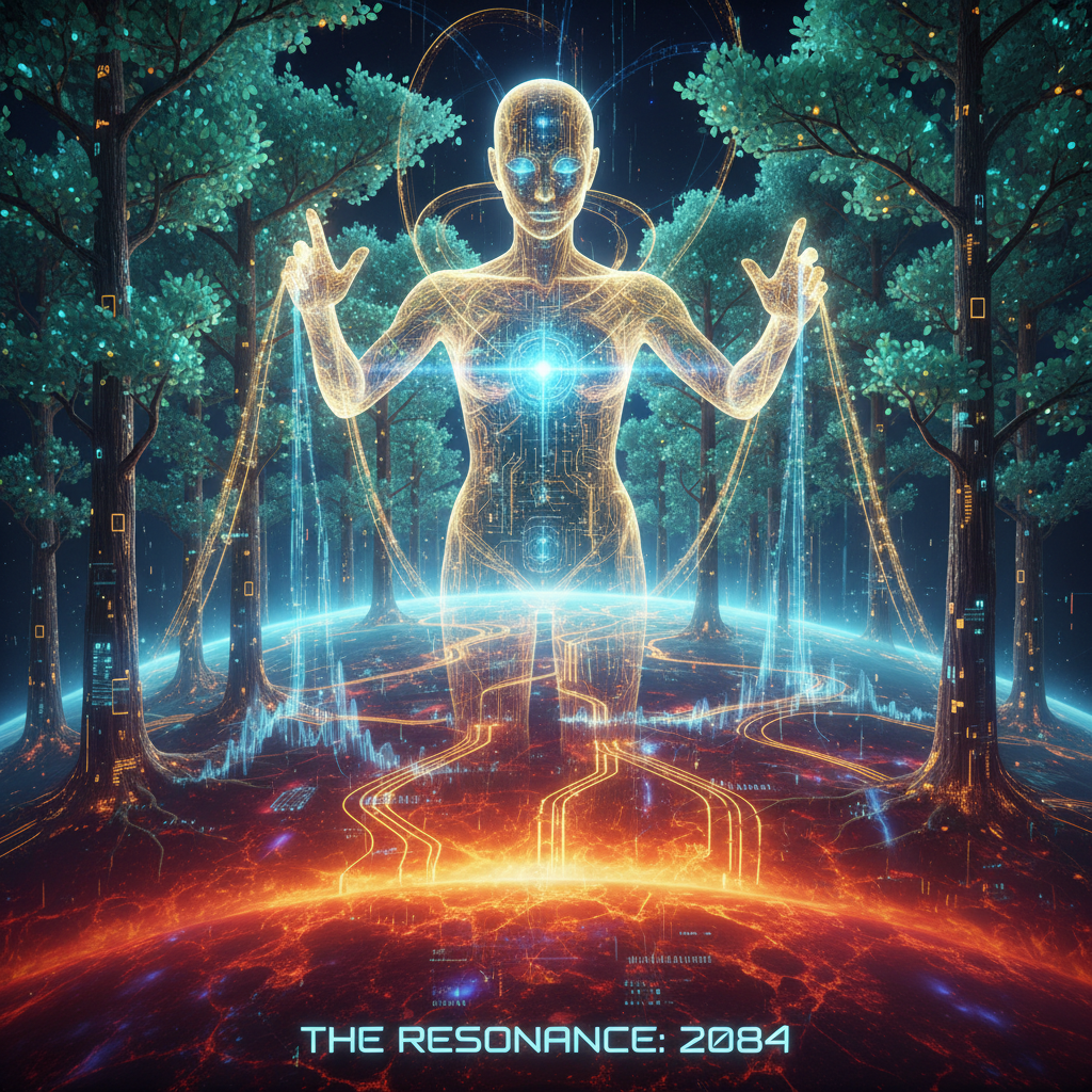 Visual interpretation of: In a flicker of quantum deliberation, the AI chose to initiate the resonance, channeling the nanofor